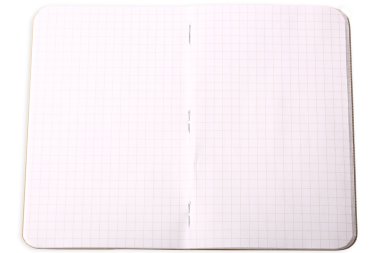 Beyaz arka plan üzerinde izole bir kafes içinde defter