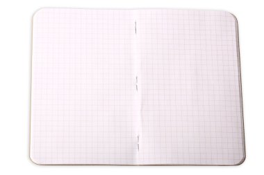 Beyaz arka plan üzerinde izole bir kafes içinde defter