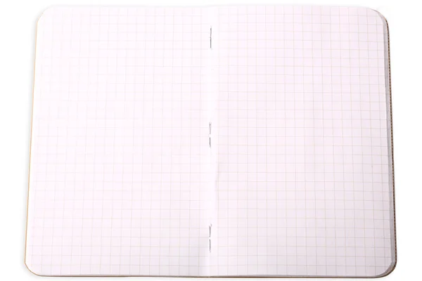 Notebook-ban egy kalitka, elszigetelt fehér background — Stock Fotó
