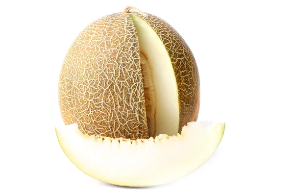 Melone isoliert auf weißem Hintergrund — Stockfoto