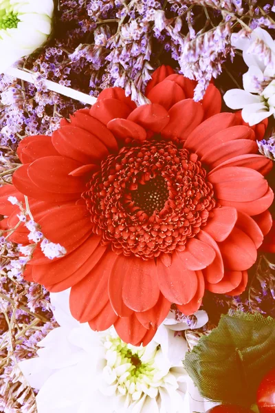 Día de San Valentín ramo de flores madre tonificado foto suave fondo retro — Foto de Stock
