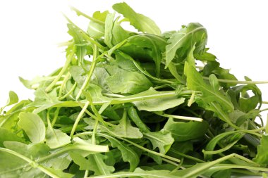 arugula salad isolated on white background healthy lifestyle, green eco life diet