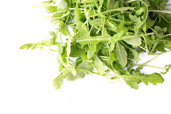 Arugula salad isolated on white background healthy lifestyle, green eco life diet — Stok fotoğraf