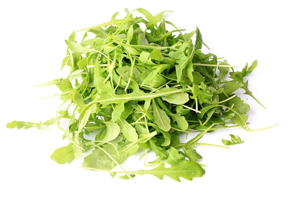 Arugula salad isolated on white background healthy lifestyle, green eco life diet — Stock Fotó