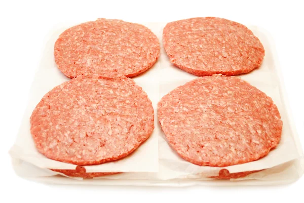 Hamburg Patties Ready to be Cooked on a Summer Grill — Stock Photo, Image