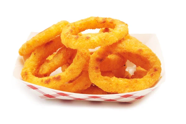 A Takeout Snack of Onion Rings — Stock Photo, Image