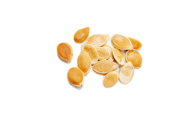 Dried Pumpkin Seeds Isolated Over White — Stock Photo, Image