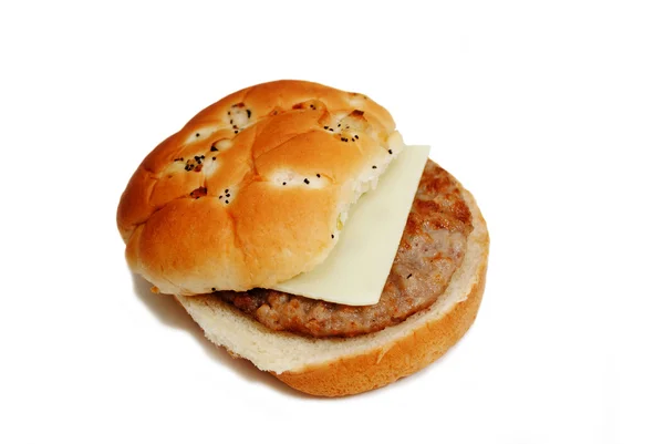 Сэндвич с колбасой, готовый к еде — стоковое фото