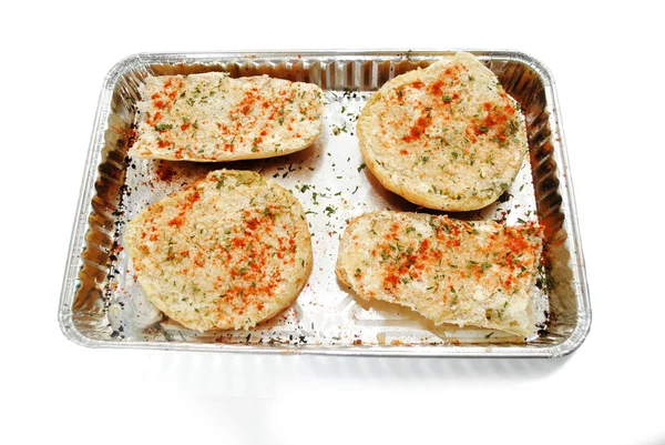 Fresh Prepared Garlic Bread Ready to be Baked — Stock Photo, Image