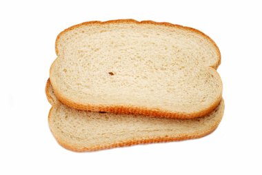 İki dilim beyaz üzerine taze çavdar ekmeği