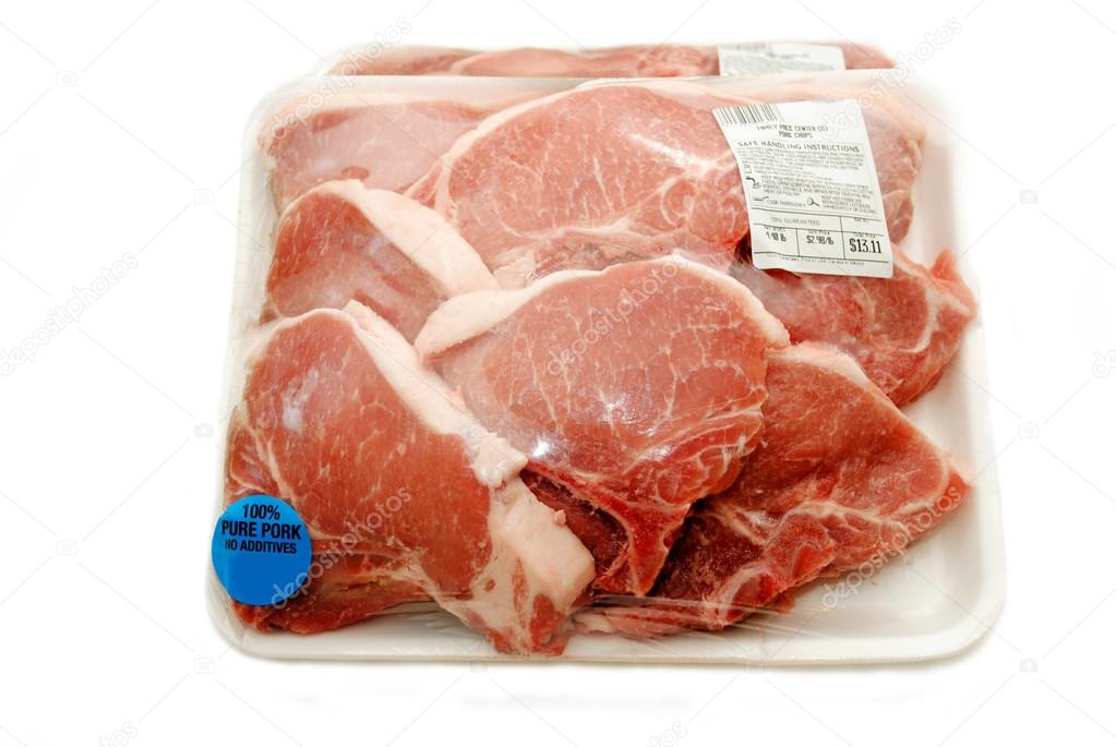 Raw Packaged Organic Packaged Porkchops