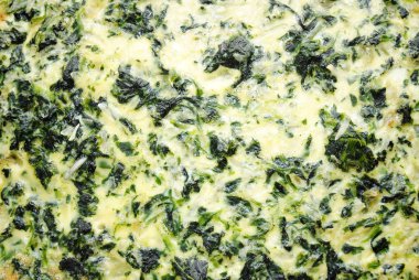 Yakın bir arka plan yukarıya-in ıspanak Quiche