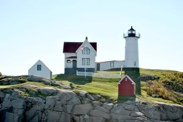 Cape Neddick (Nubbles), Lighthouse, Maine, Estados Unidos — Foto de Stock