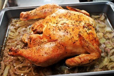 Roasted Chicken in a Pan clipart