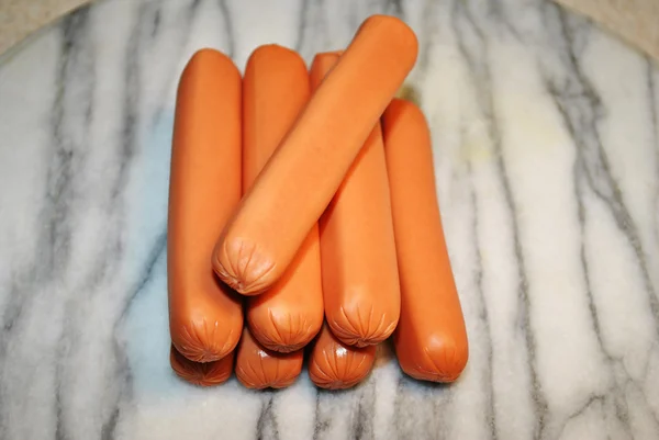 Hotdog crudi — Foto Stock