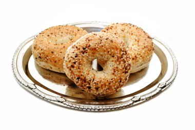 Gurme simit gümüş tepside sunulan her şeyi