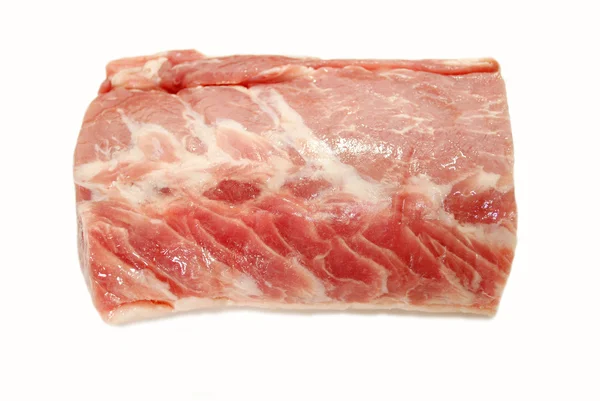 Raw Boneless Organic Pork Roast on White — Stock Photo, Image