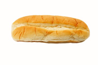 Bir taze somun beyaz üzerine İtalyan ekmek