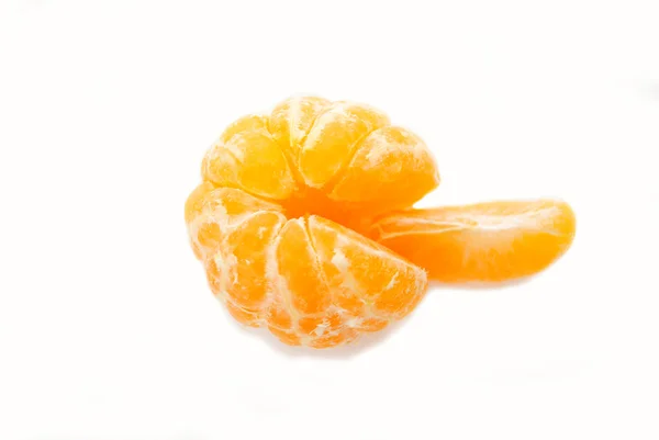 Organic Tangerine Ready to Eat Over a White Background — Stock Photo, Image