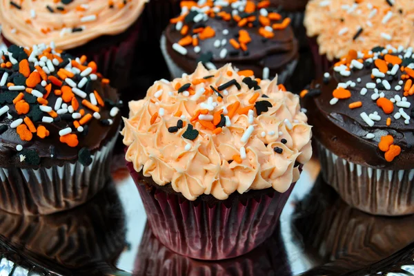 Chocolade Halloween cupcakes — Stockfoto