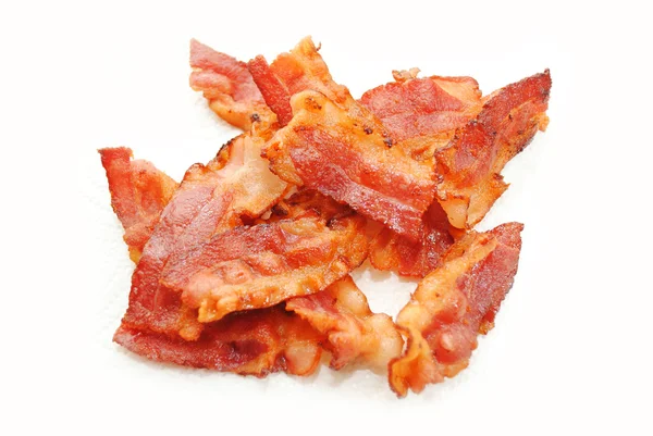 Knapperige Bacon gebruind klaar om te eten — Stockfoto