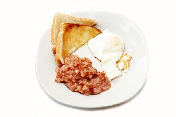 Corned Beef Hasch & Ei Frühstück — Stockfoto