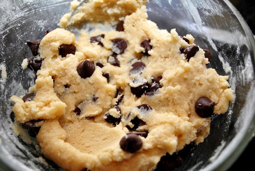 Raw Chocolate Chip Cookie Dough — Stock Photo © bandd 61779211