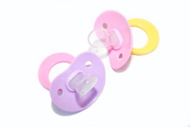 İki pembe ve mor Binkies