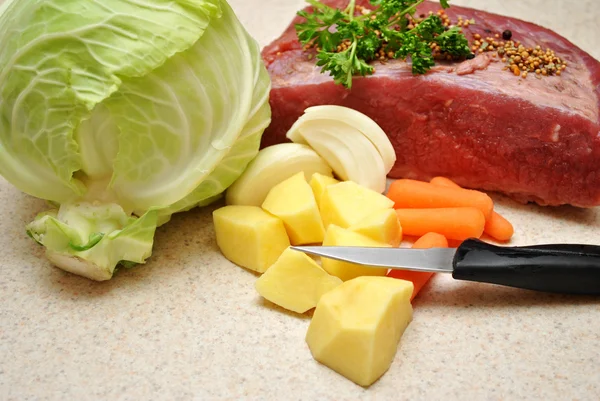 True Irish Corned Beef Ingredients — Stock Photo, Image