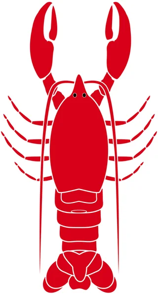 Ikon Lobster Terisolasi Di Latar Belakang Putih - Stok Vektor