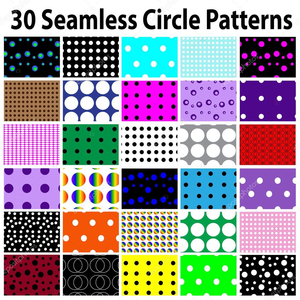 30 Star  Seamless Circle Patterns