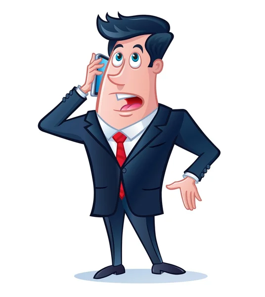 Business Man Talking On His Cell Phone — Stock Photo, Image
