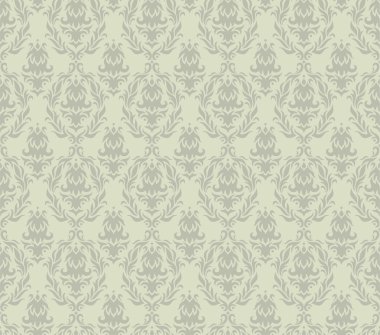 Gri Damask Seamless Modeli