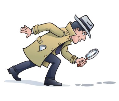 Sleuth Looking for Clues clipart