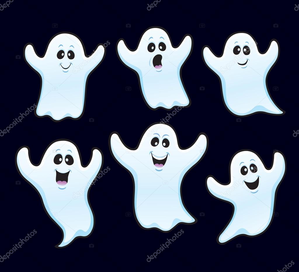 Six Halloween Ghosts