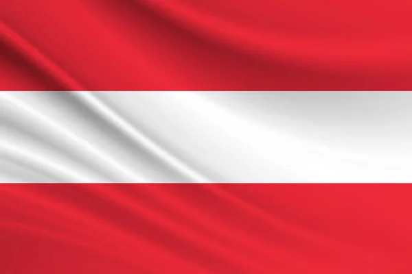 Avusturya Bayrağı Avusturya Bayrağının Kumaş Dokusu — Stok fotoğraf