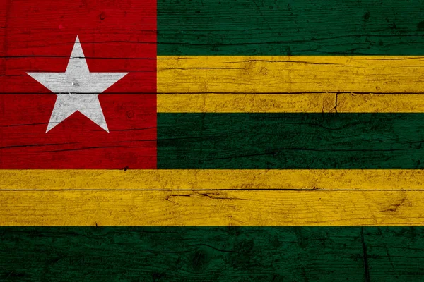 Togo Zászlója Togo Zászló Fából Készült Szerkezete — Stock Fotó