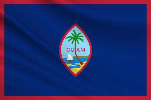 Vlag Van Guam Stofstructuur Van Vlag Van Guam — Stockfoto