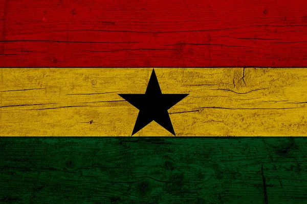 Ghána Zászlója Ghána Zászló Fából Készült Szerkezete — Stock Fotó