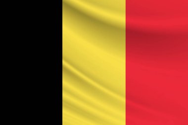Belçika bayrağı. Belçika bayrağının kumaş dokusu.