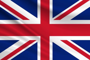 Birleşik Krallık bayrağı. Birleşik Krallık bayrağının kumaş dokusu.