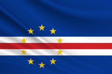 Cape Verde bayrağının bayrak desenli Cape Verde.