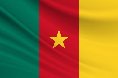 Kamerun Bayrağının Kamerun Kumaşı Bayrağı.