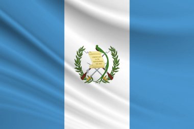 Guatemala bayrağı. Guatemala bayrağının kumaş dokusu.