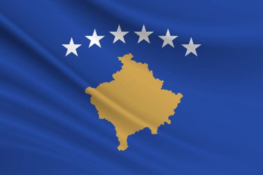 Kosova Bayrağının Bayrağı Kosova Kumaşı.