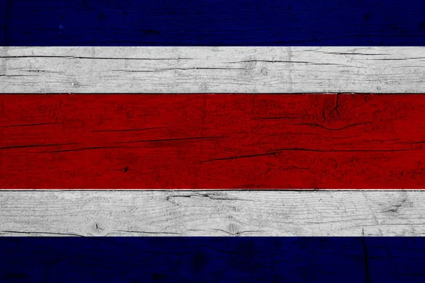 Flagge Costa Ricas Holzstruktur Der Flagge Costa Ricas — Stockfoto