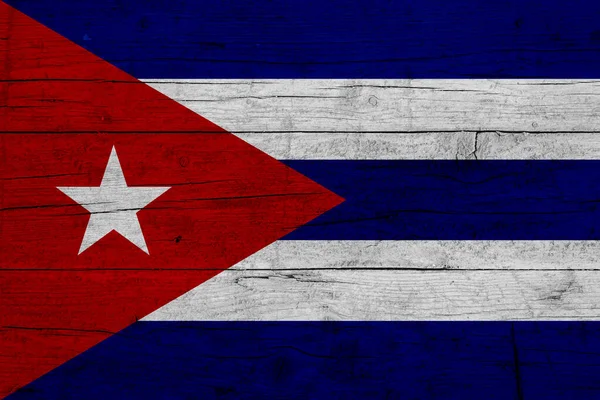 Bandera Cuba Textura Madera Bandera Cuba — Foto de Stock