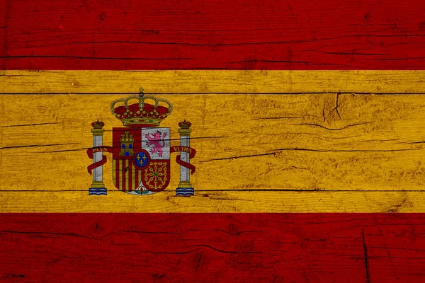 Σημαία Ισπανίας Ξύλινη Υφή Της Σημαίας Της Ισπανίας — Φωτογραφία Αρχείου