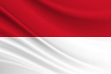 Monako bayrağı. Monako bayrağının kumaş dokusu.