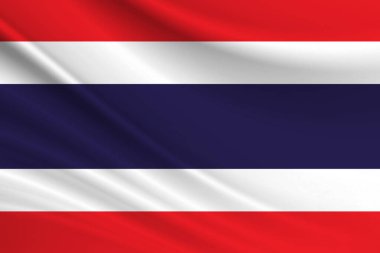 Tayland bayrağı. Tayland bayrağının kumaş dokusu.